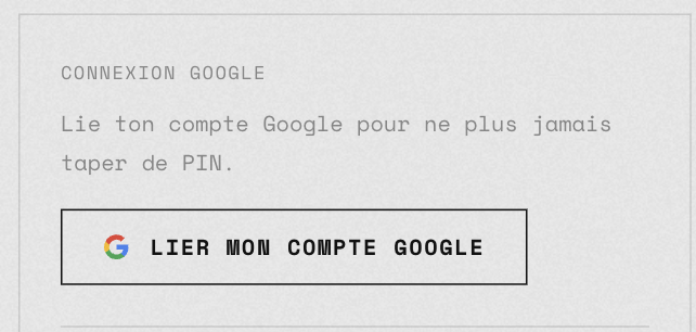 Bouton Connexion avec Google